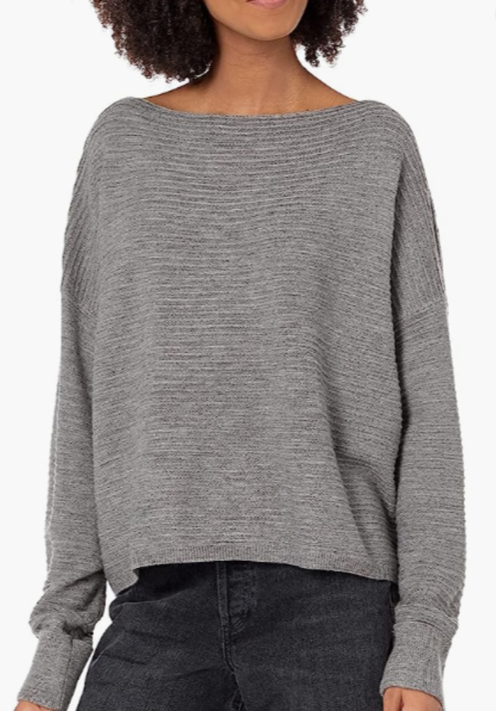 Babysoft Slash Grey Neck Jumper