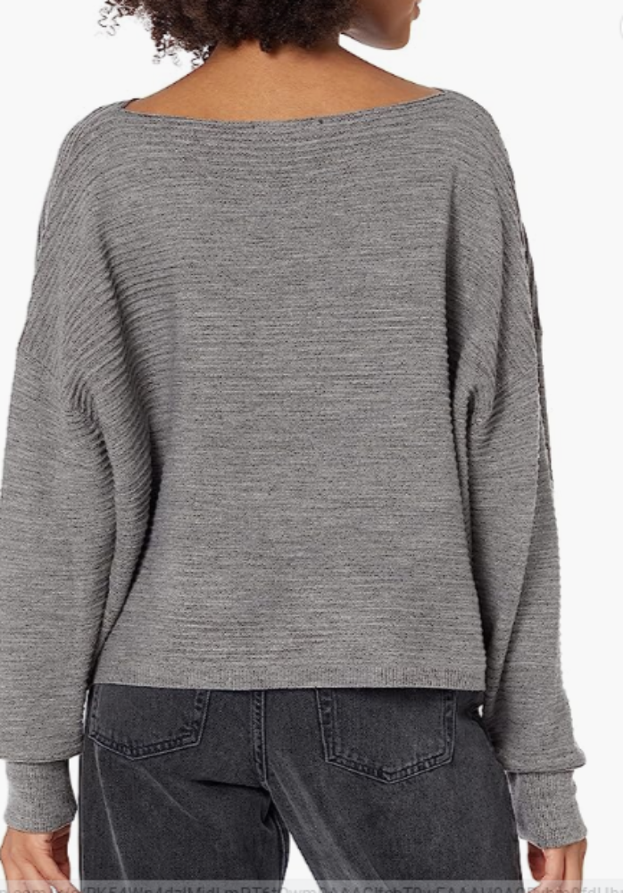 Babysoft Slash Grey Neck Jumper