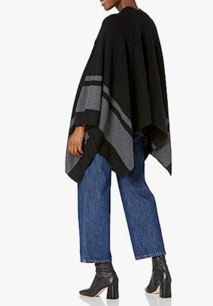 Harper Poncho in Black