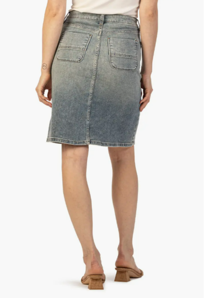 KUT Rose Button Skirt