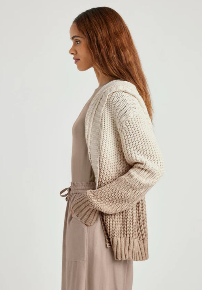 Splendid Raya Ombre Hoodie Cardi