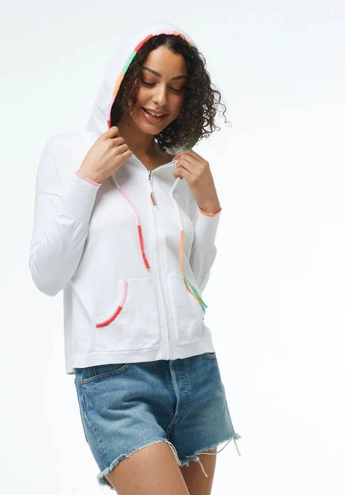 Color Embroidered Hoodie
