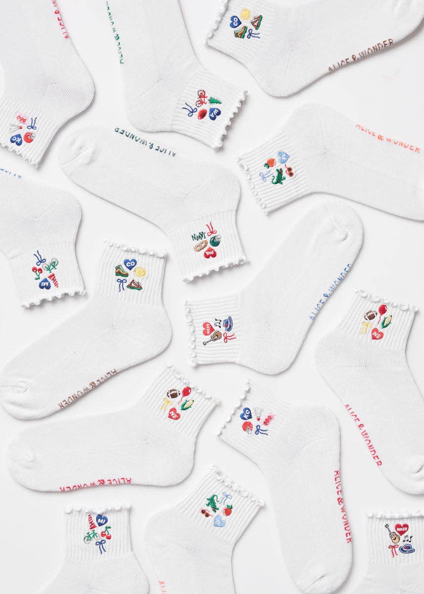 Michigan Icons Ruffle Sock
