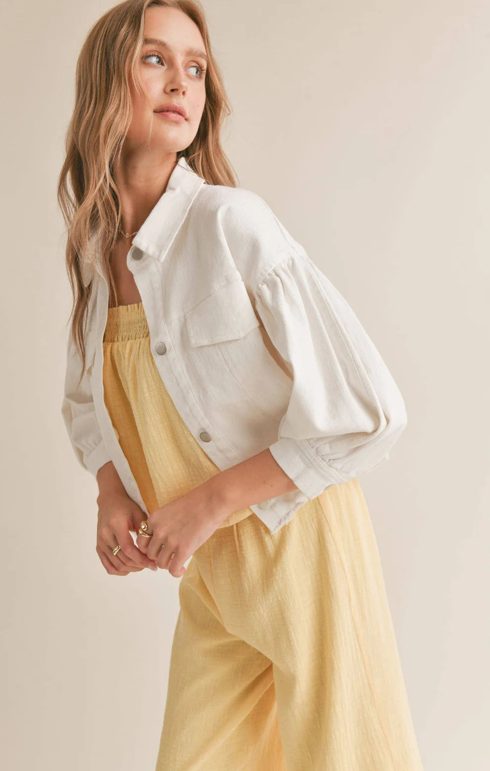 No Stress Puff Sleeve Jacket