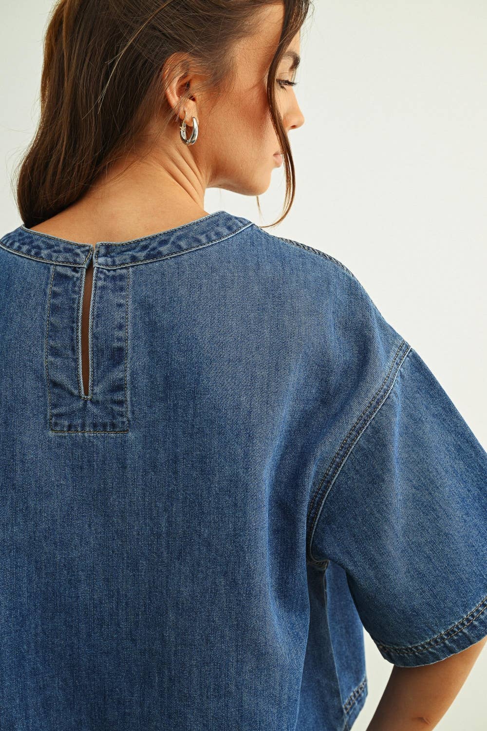 Daisy Denim Top