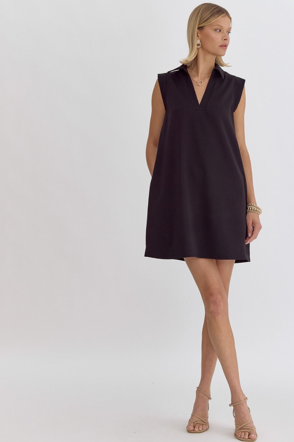 Textured Black Dress