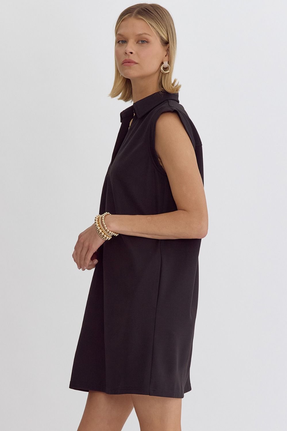 Textured Black Dress