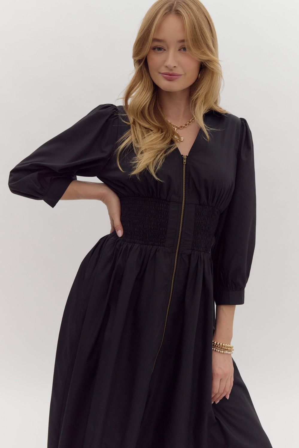 Black Zipper Dress