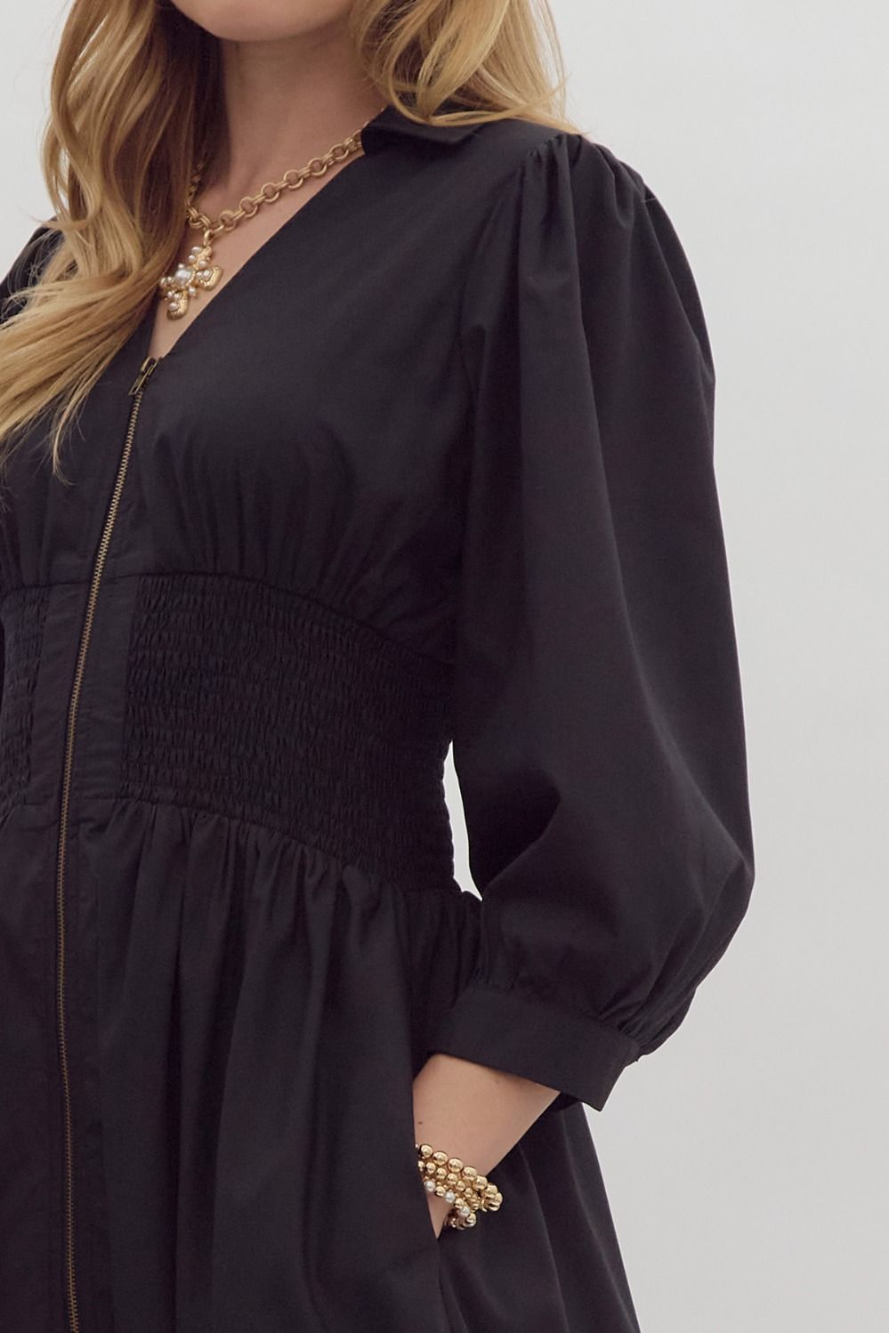 Black Zipper Dress