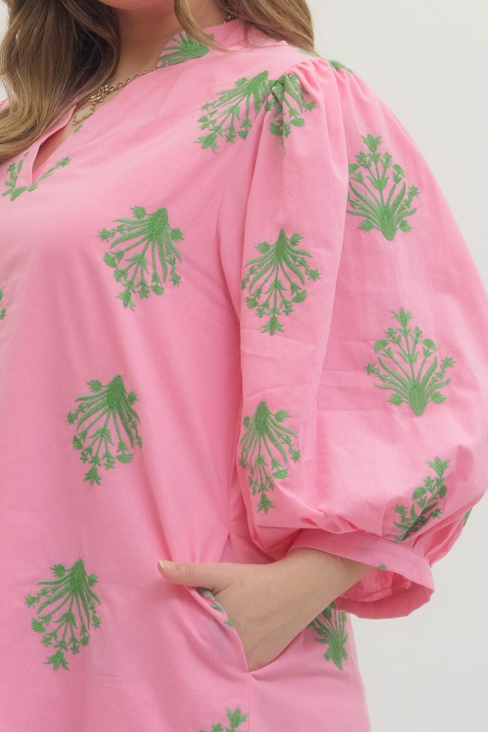 Pink Puff Sleeve Mini