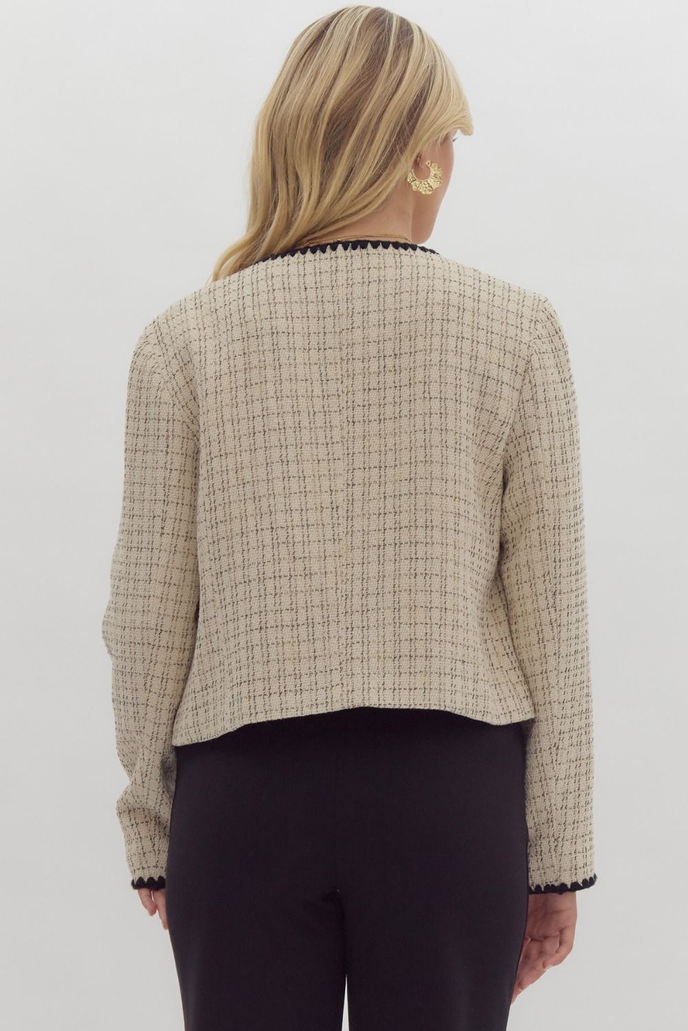 Ecru Plaid Jacket