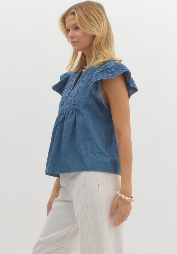 Jenna Denim Top