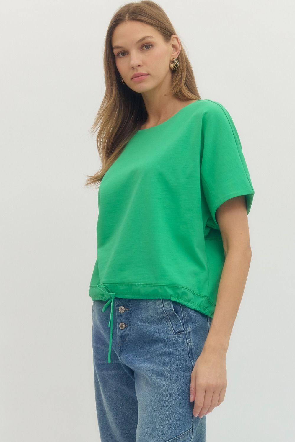 S/S Drawstring Top