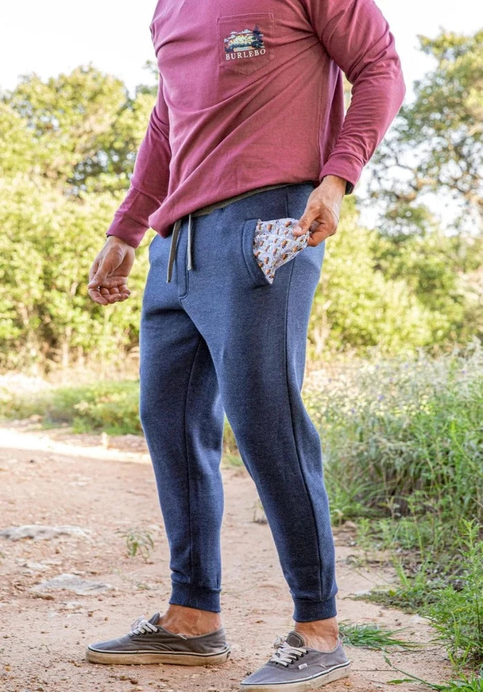 Burlebo Navy Fleece Joggers