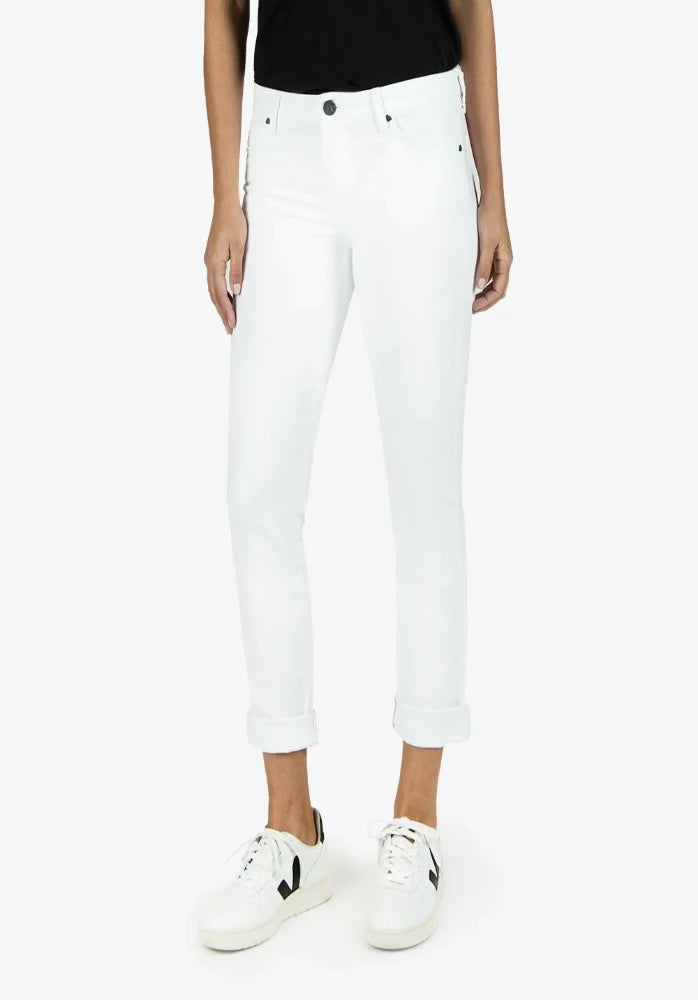 KUT Mid Rise Catherine Boyfriend (Optic White)