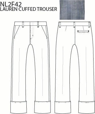 Level 99 Lauren Cuffed Trouser