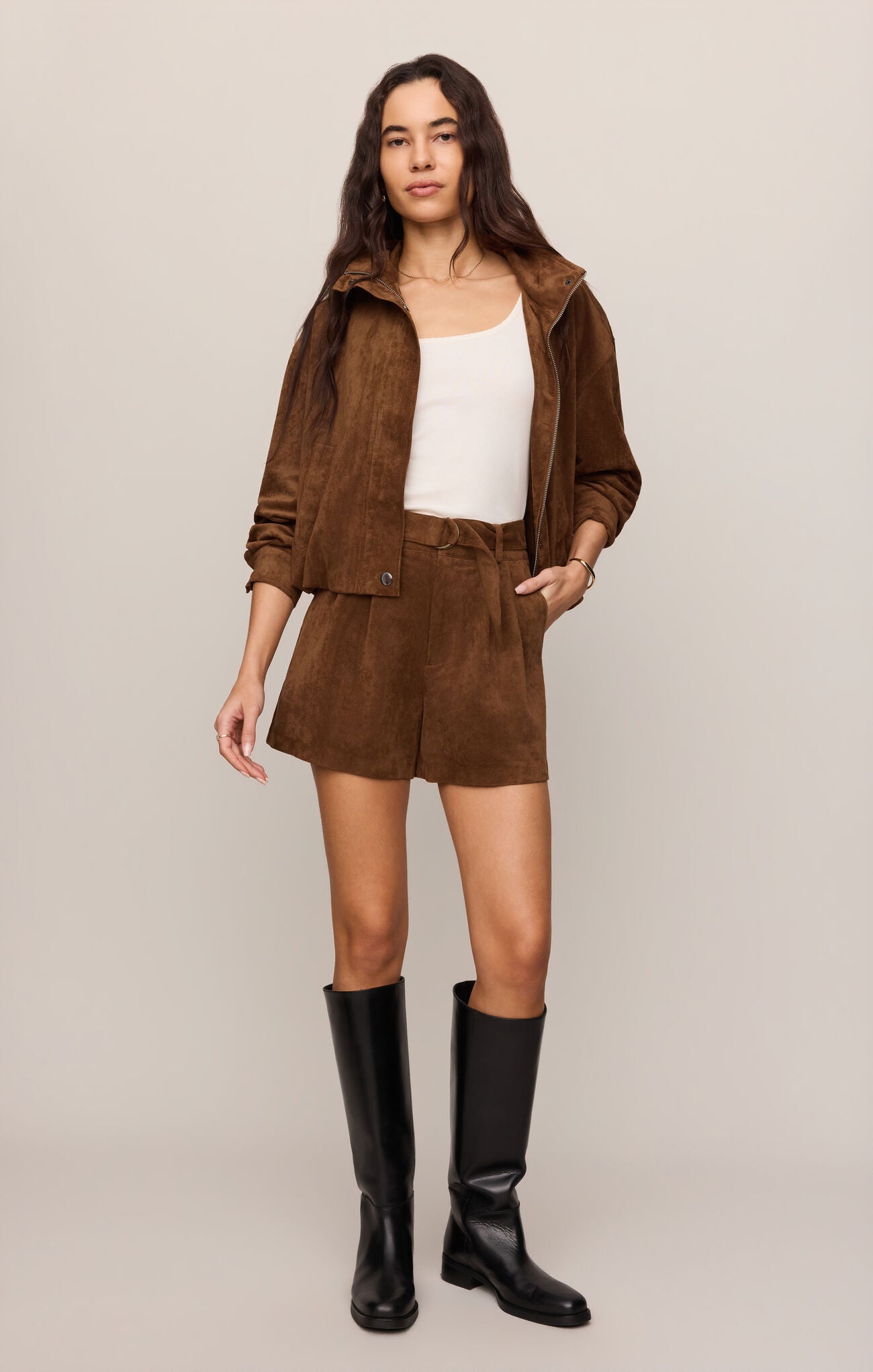 Z Supply Ivory Suede Short