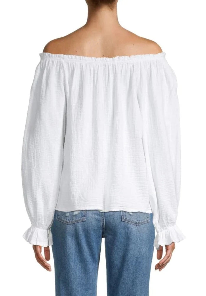 Off-The-Shoulder Peasant Top