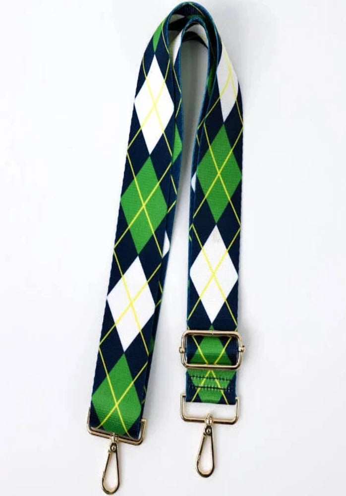 Green Apple/Gold Ahdorned Bag Straps