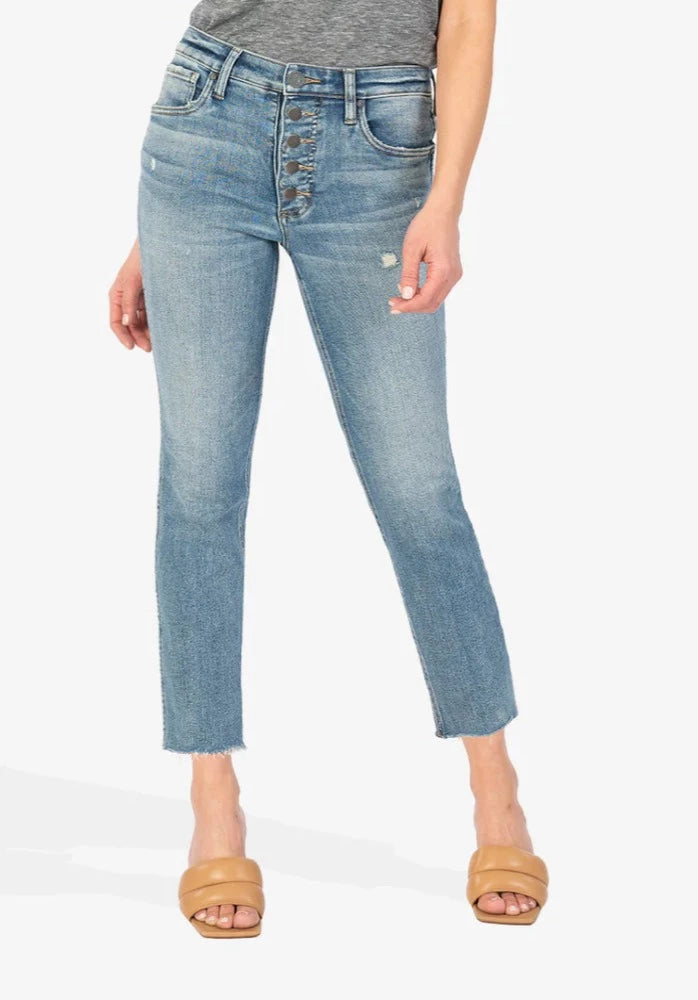 KUT Rachael High Rise Fab Ab Mom Jean (Imagined Wash)
