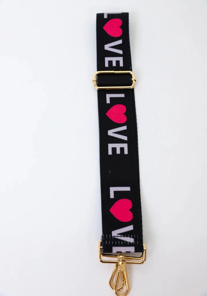 Love/Gold Ahdorned Bag Straps