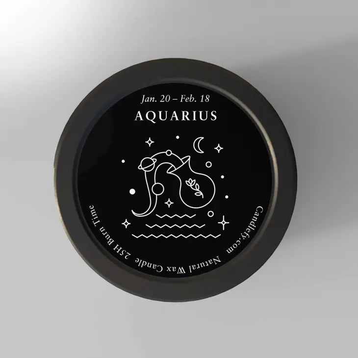 Candlefy Aquarius Zodiac Mini Candle