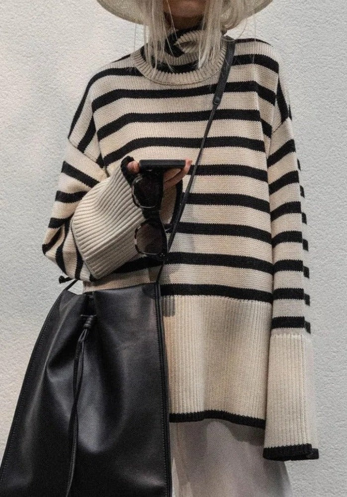 Over Fit Stripe Sweater