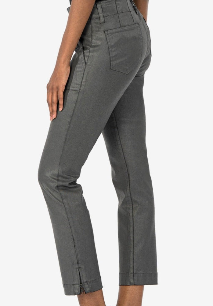 Kut Reese Coated Ankle Straight Grey