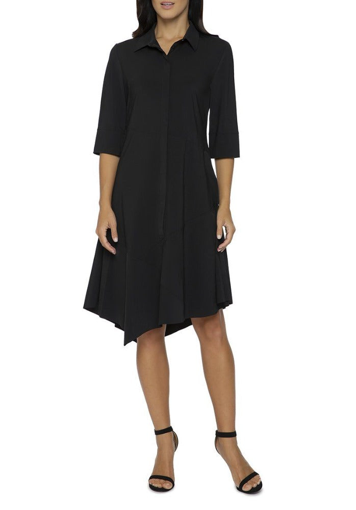Lysse Origami Black Shirt Dress