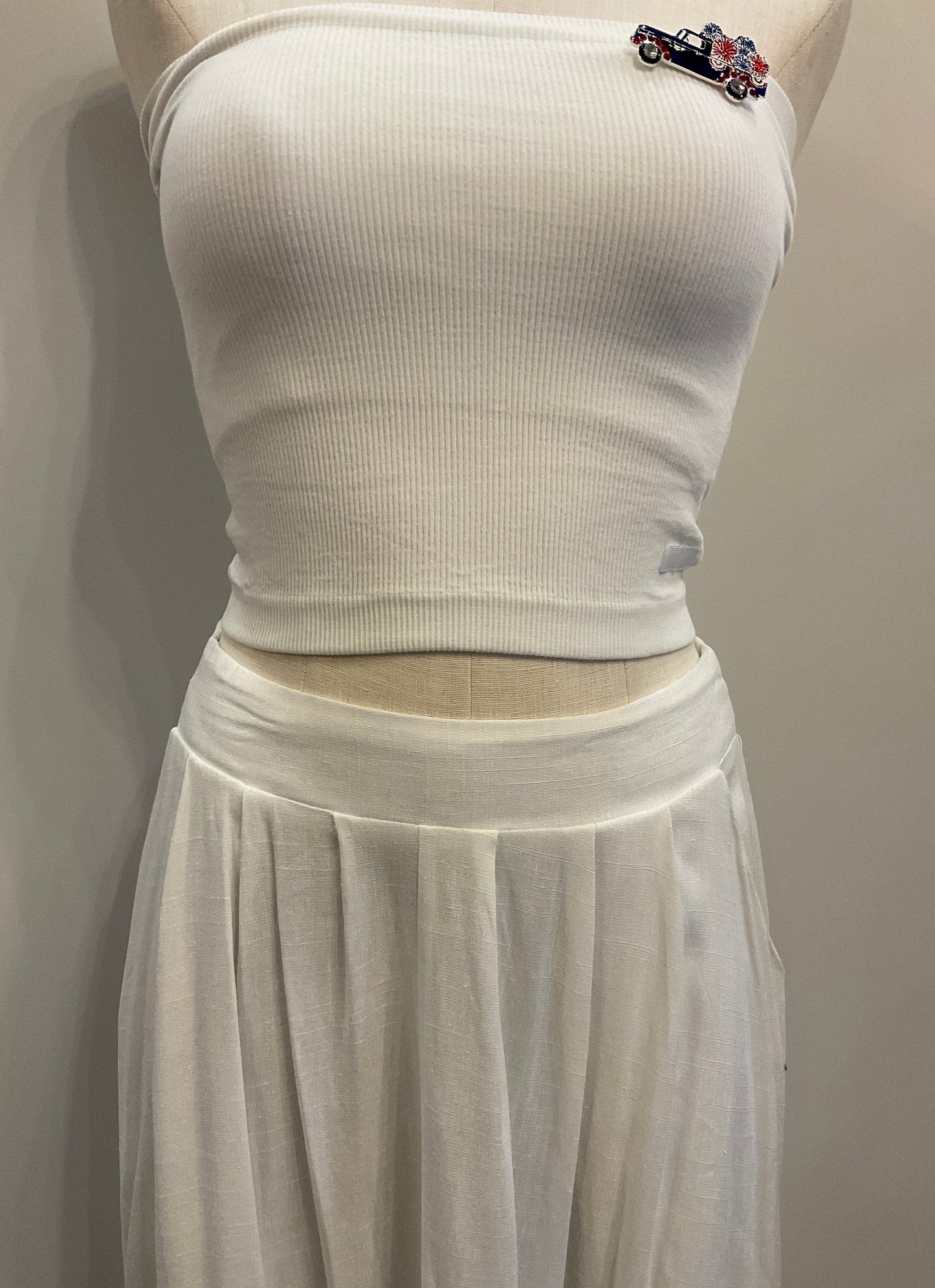 White Midi Skirt