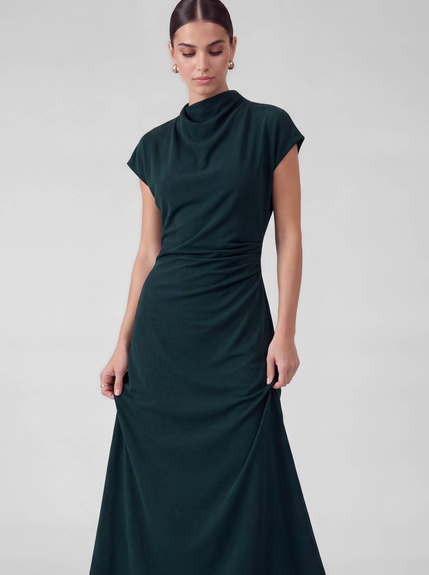 Knit Mock Neck Maxi Dress