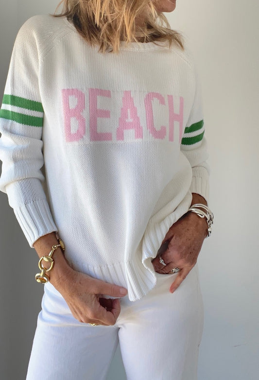 Chunky Campus Varsity Beach Sweater