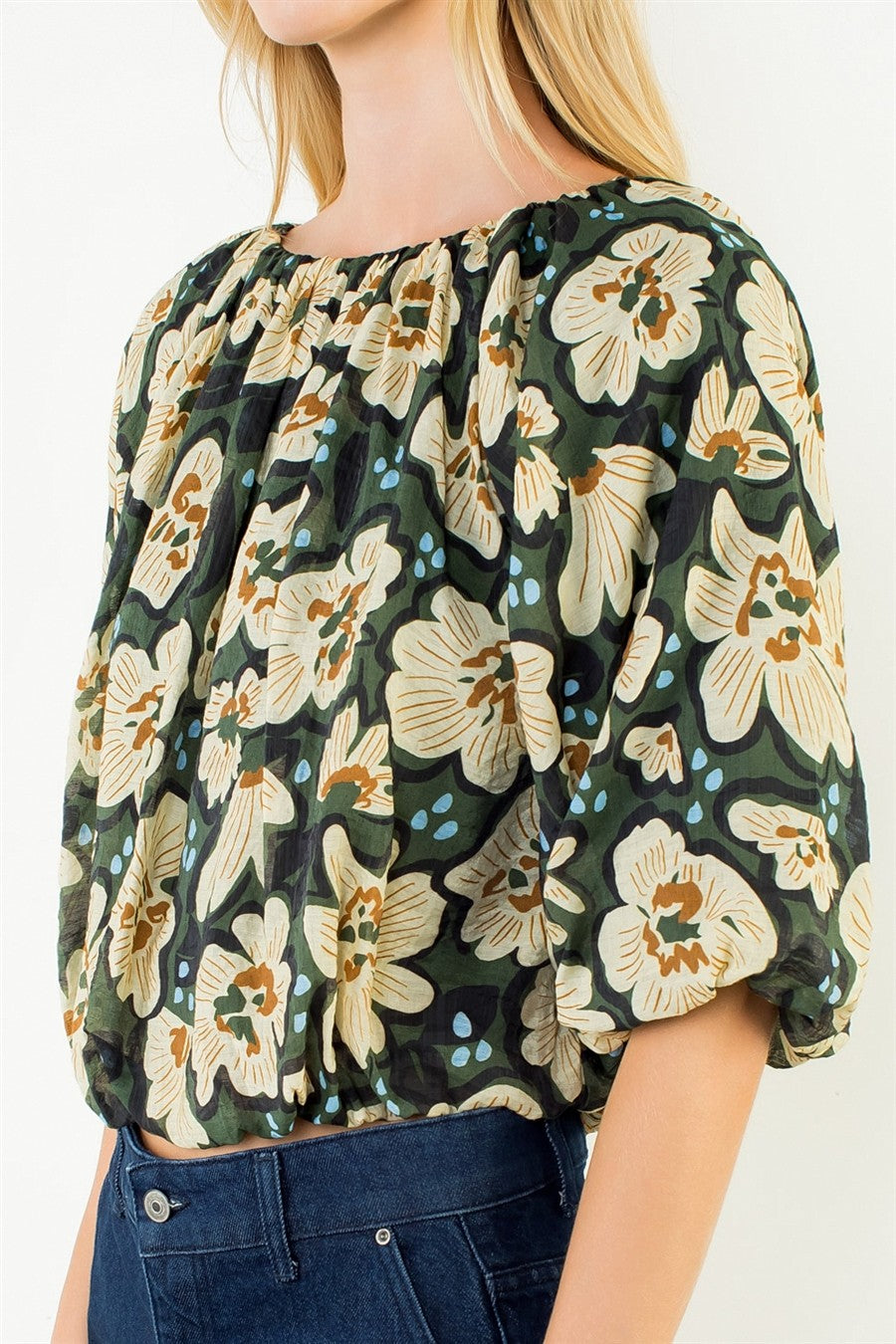 Floral Cinched Waist