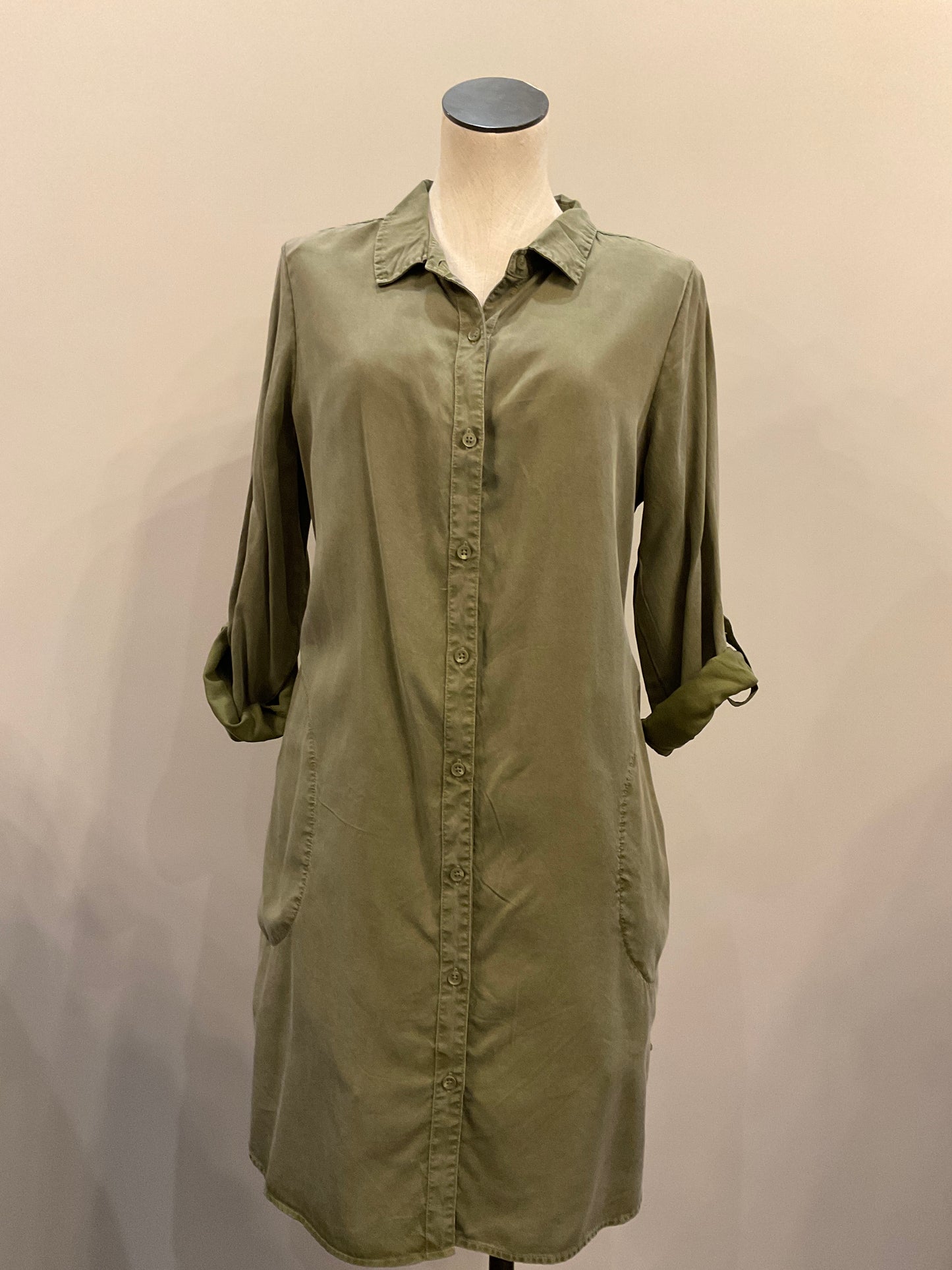 Mododoc Roll-Up L/S Shirt Dress