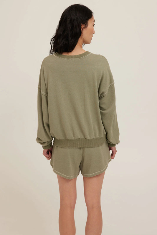 Heathered Contrast Stitch Short