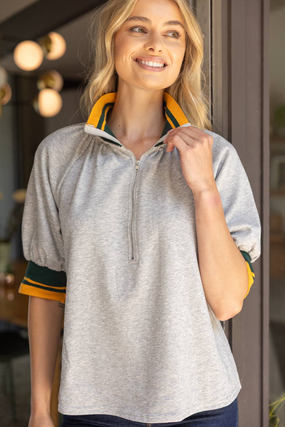 Quarter Zip Striped