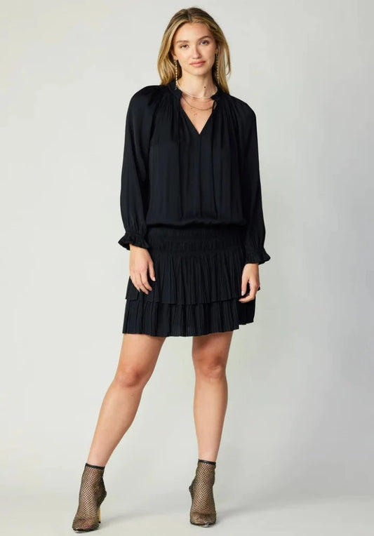 Current Air Black Pleated Mini Dress