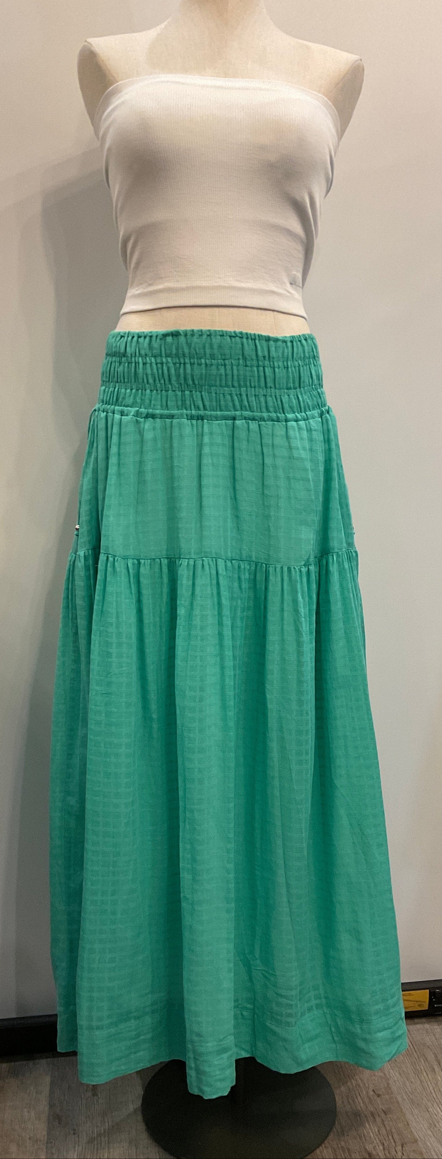 Z Supply Mint Tiered Skirt