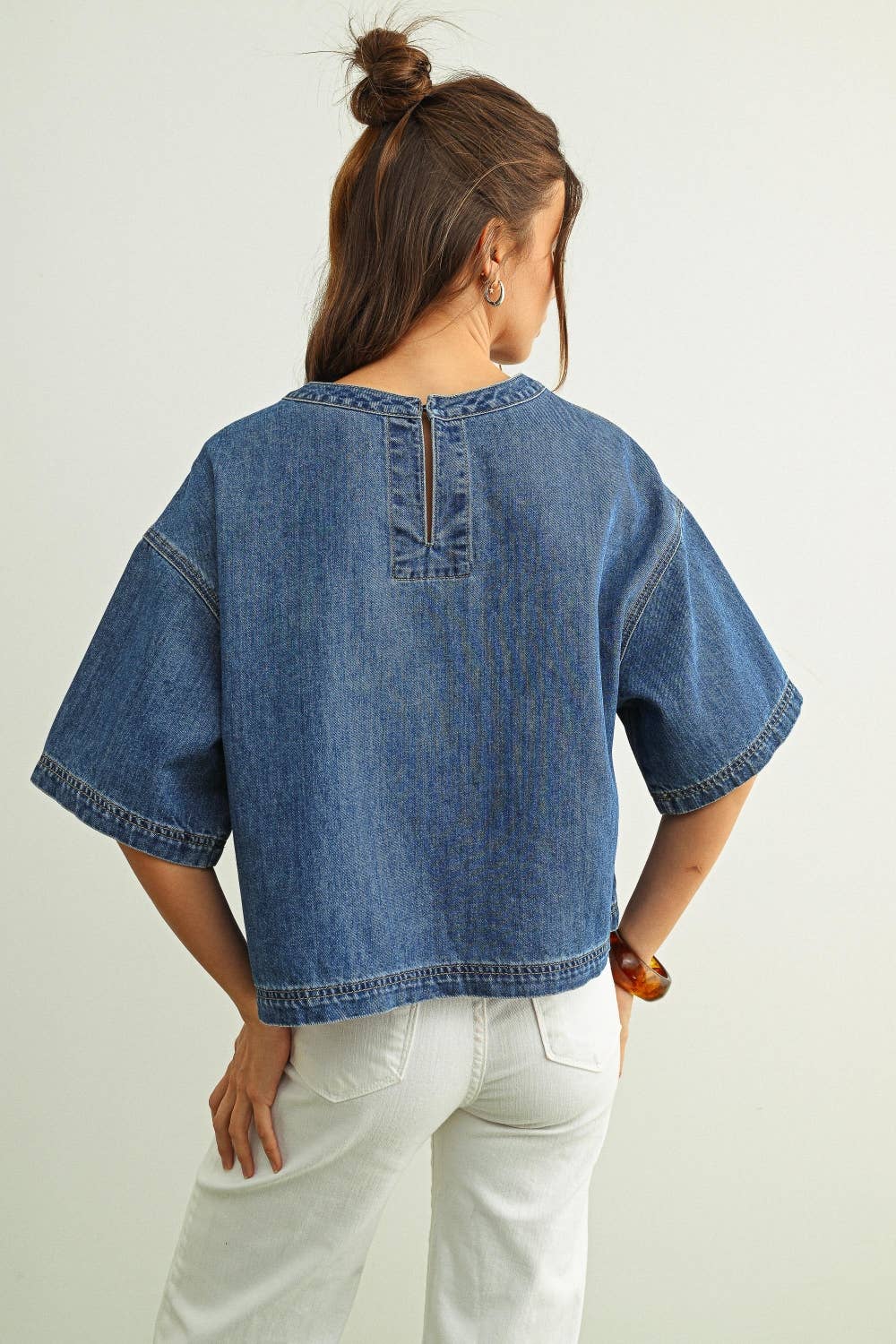 Daisy Denim Top