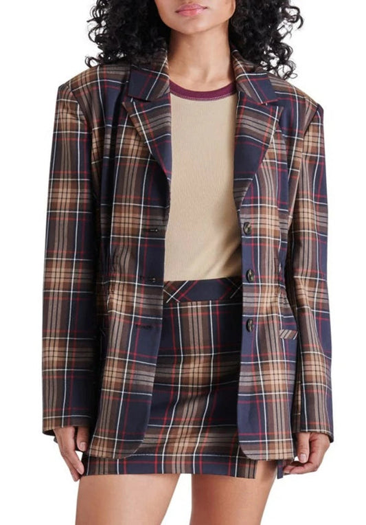 Steve Madden Frida Plaid Blazer