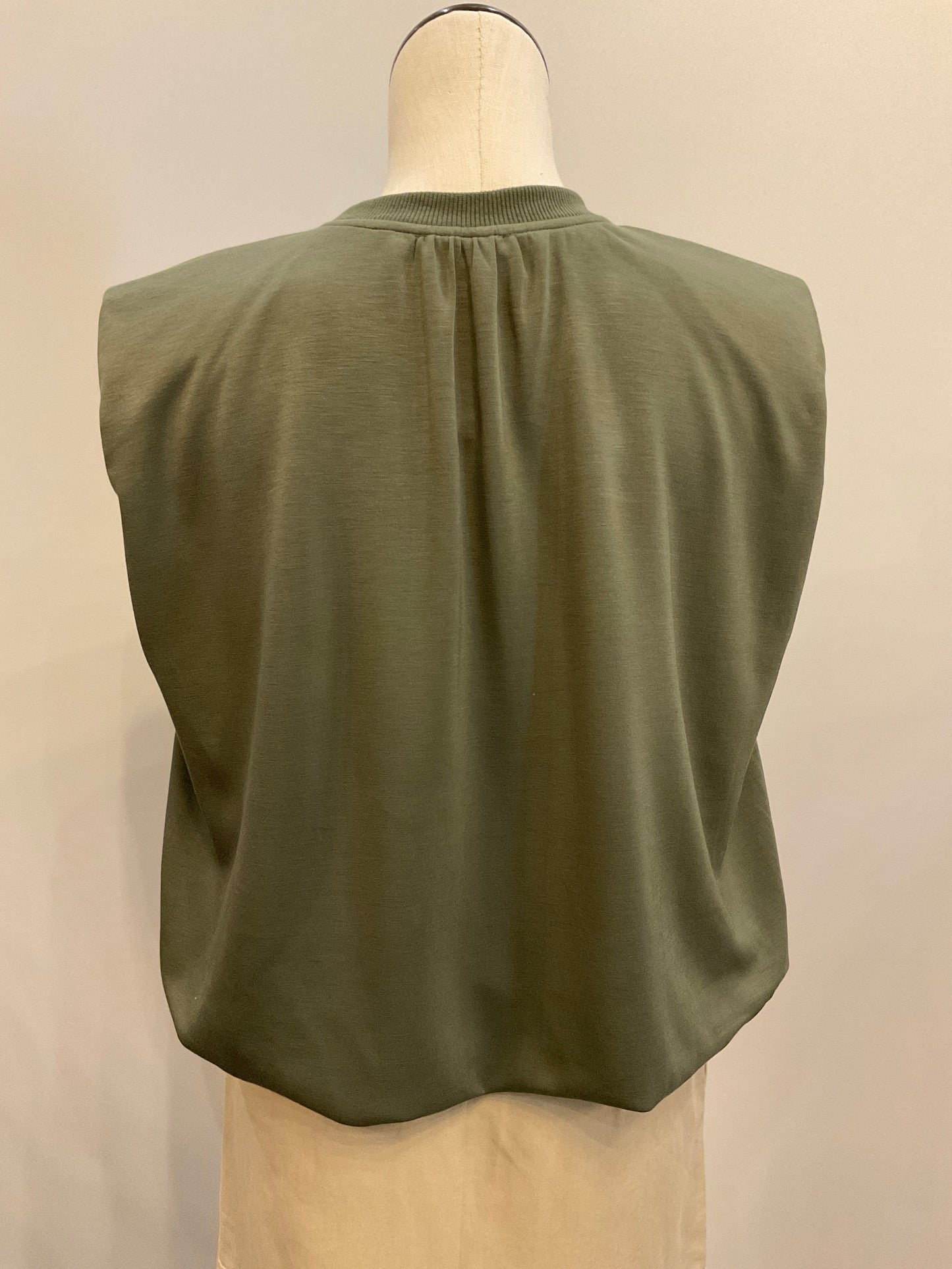 Olive Sleeveless Top