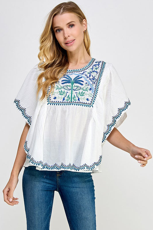 Emma Embroidered Top