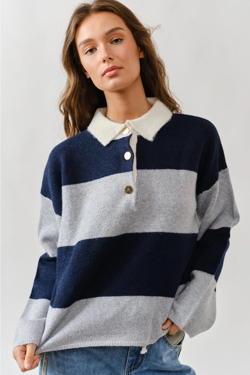 Amber Striped Polo