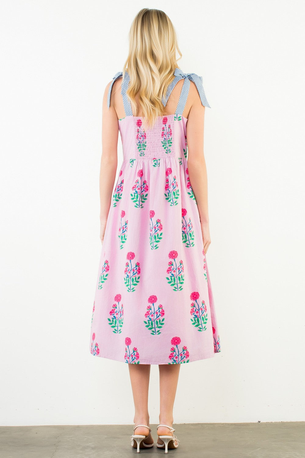 Tie Floral Midi