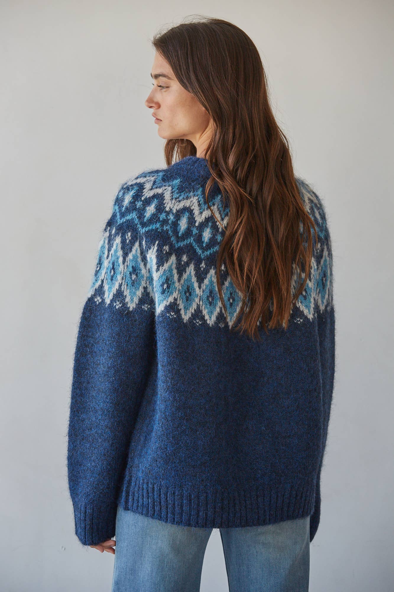 Knit Sweater Fair Isle Pullover