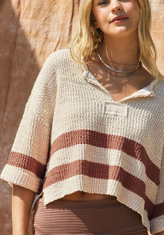 Striped Cropped Sweater