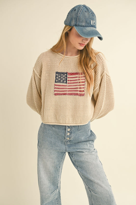 American Flag Sweater