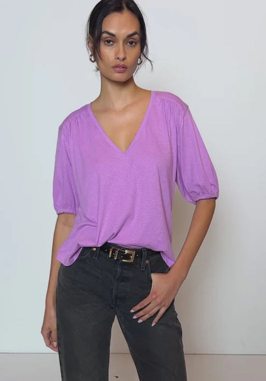 Edie Shirred Shoulder Top