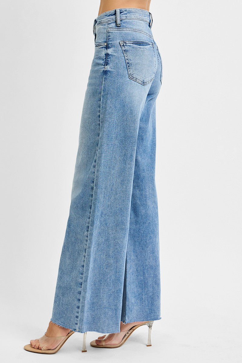 TC High Rise Ankle Palazzo Jeans