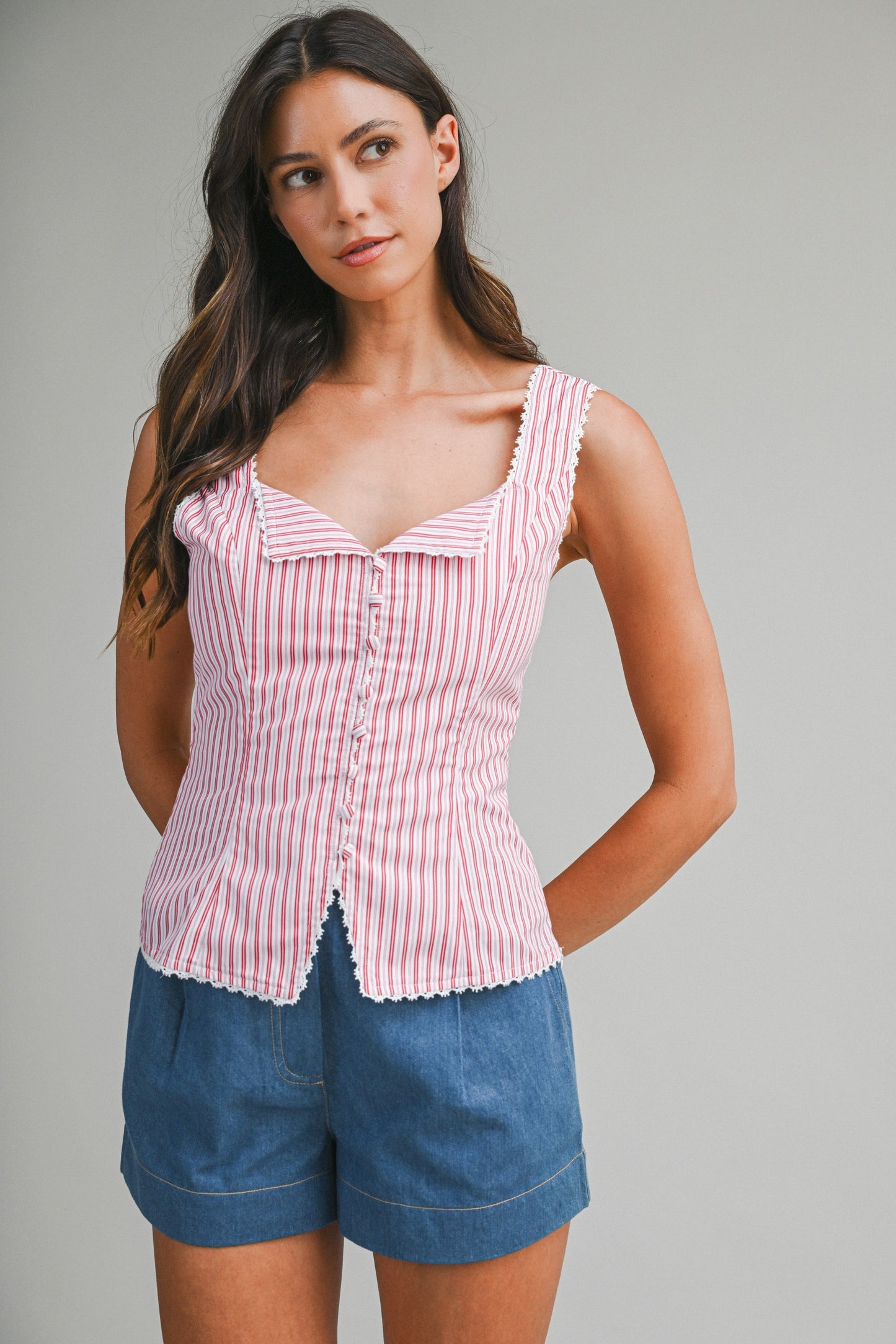 Molly Pin Stripe Top
